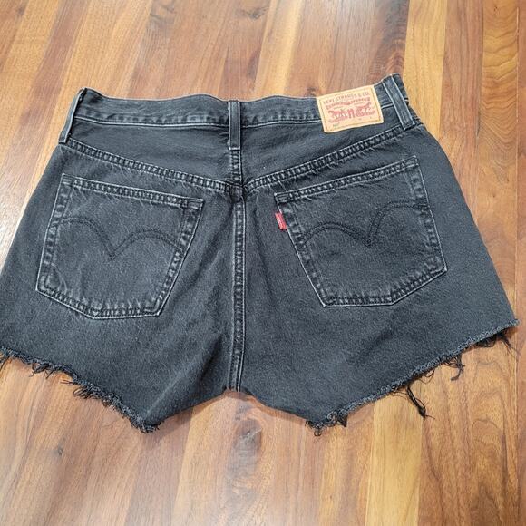 Levi's 501 Original Button Fly Denim Shorts Size 30 - Picture 2 of 9